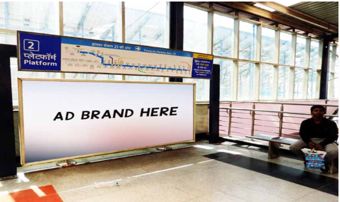 Metro advertising in Infocity Metro Station in Ahmedabad with Acme Advertising. - 