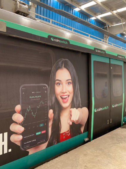 Metro advertising in Koba Circle Metro Station in Ahmedabad with Acme Advertising. - 