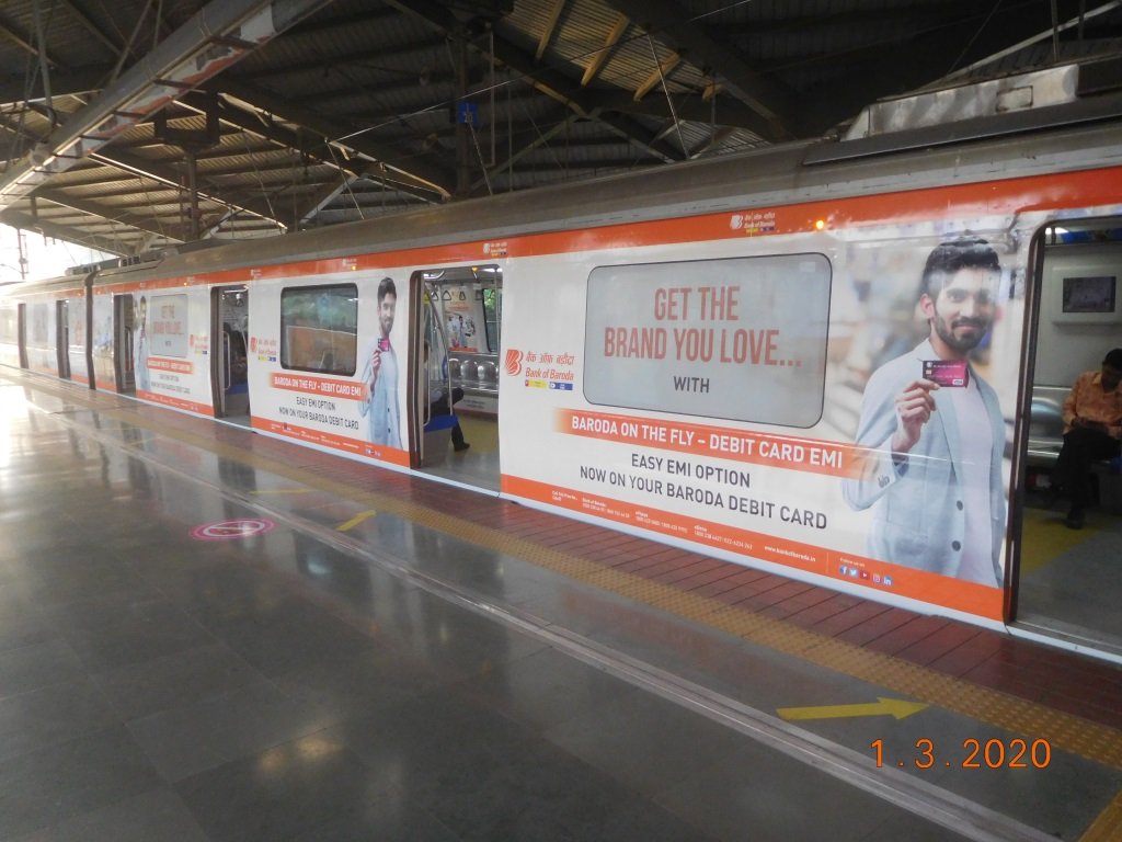 Metro Exterior Panel Advertising in Rawatpur Metro Station, UP - 