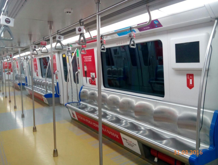Metro inside advertising in DN Nagar, Mumbai - 