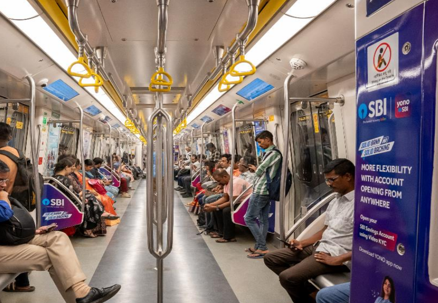 Metro inside coach advertising in Devipada, Mumbai - 