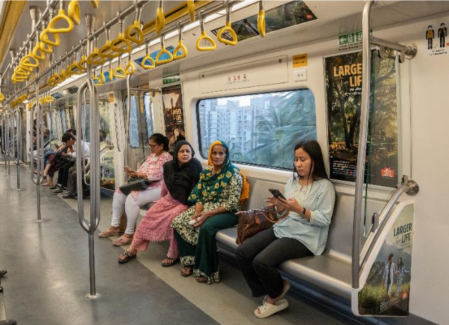 Metro inside coach advertising in Magathane, Mumbai - 