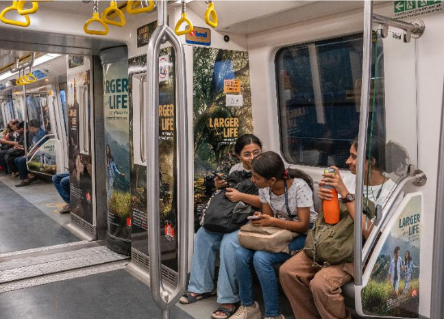 Metro inside coach advertising in National Park, Mumbai - 