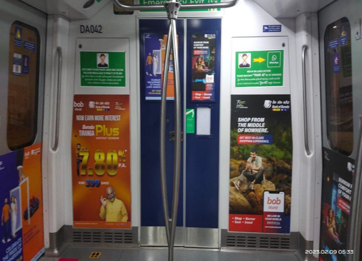 Metro inside door advertising in Paradise, Hyderabad - 