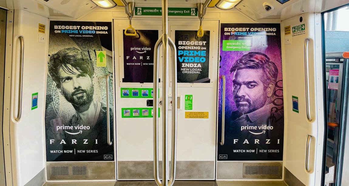 Metro Interior Door Advertising in Vivek Vihar Metro Station, RJ - 