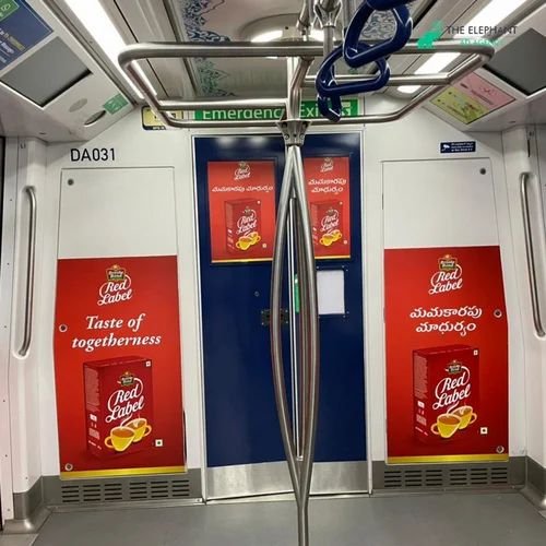 Metro Interior Door Advertising in Ram Nagar Metro Station, RJ - 