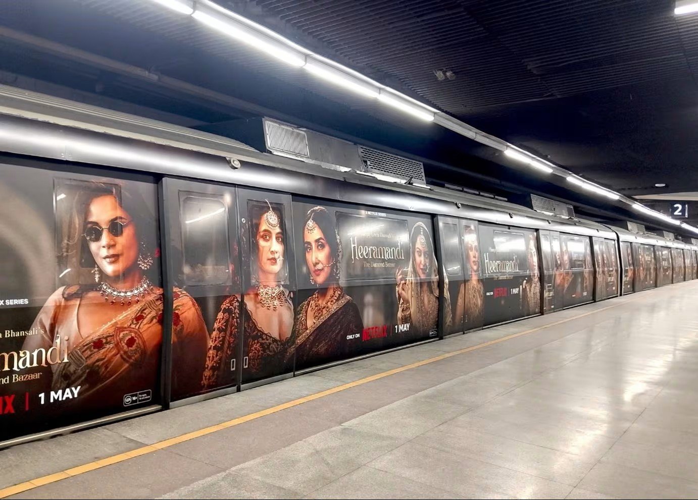 Metro Wrap Advertising in Chunniganj Metro Station, UP - 