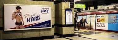 Metro station advertising in Chitar Oli Square in Nagpur - 