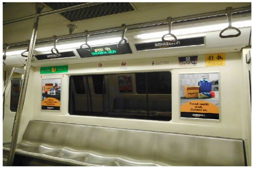 Metro Interior Panel Advertising in Bada Chauraha Metro Station, UP - 