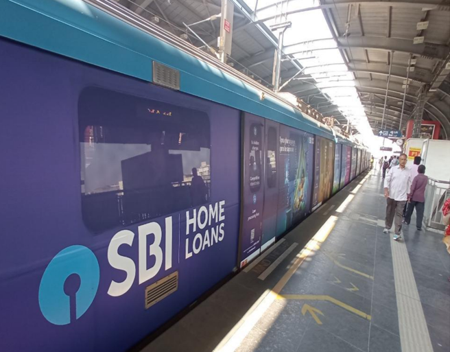 Metro train wrap advertising in Jubilee Hills Check Post, Hyderabad - 