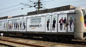 Metro train wrap advertising in RK Ashram Marg - 