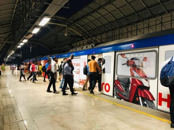 Metro train wrap advertising in Subhash Nagar - 