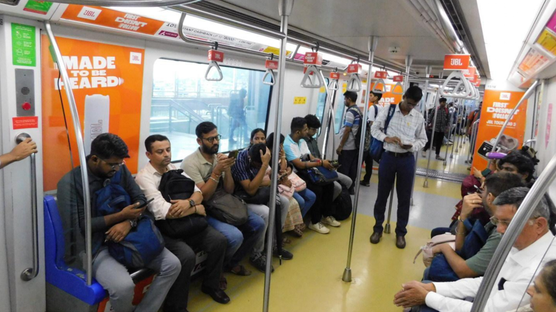 Advertising in Mumbai Metro Train - 