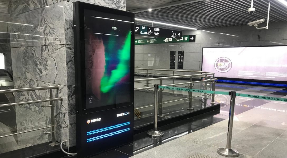 Mumbai metro digital display advertising at MIDC - 