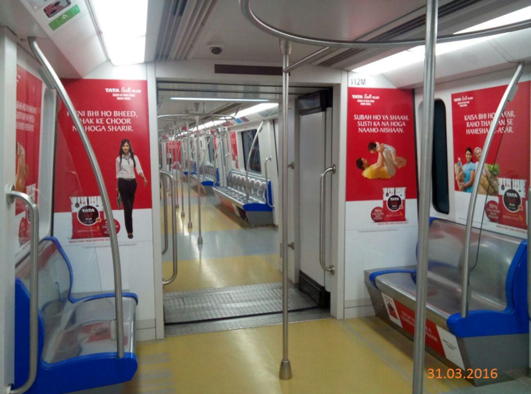 Mumbai metro door panel advertising at Sakinaka - 