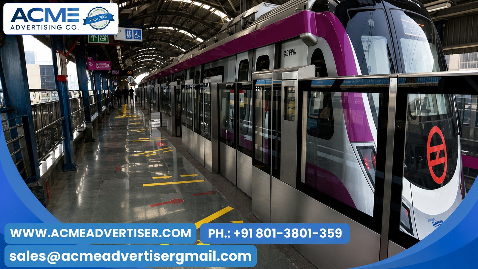 Inside Metro Train Advertising In Okhla Bird Sanctuary, UP - 