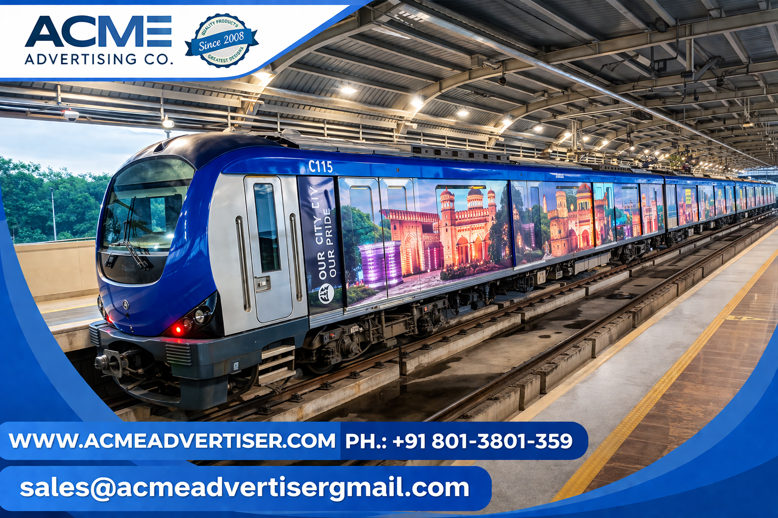 Metro Train Advertising In Perambur, Chennai,Tamil Nadu - 