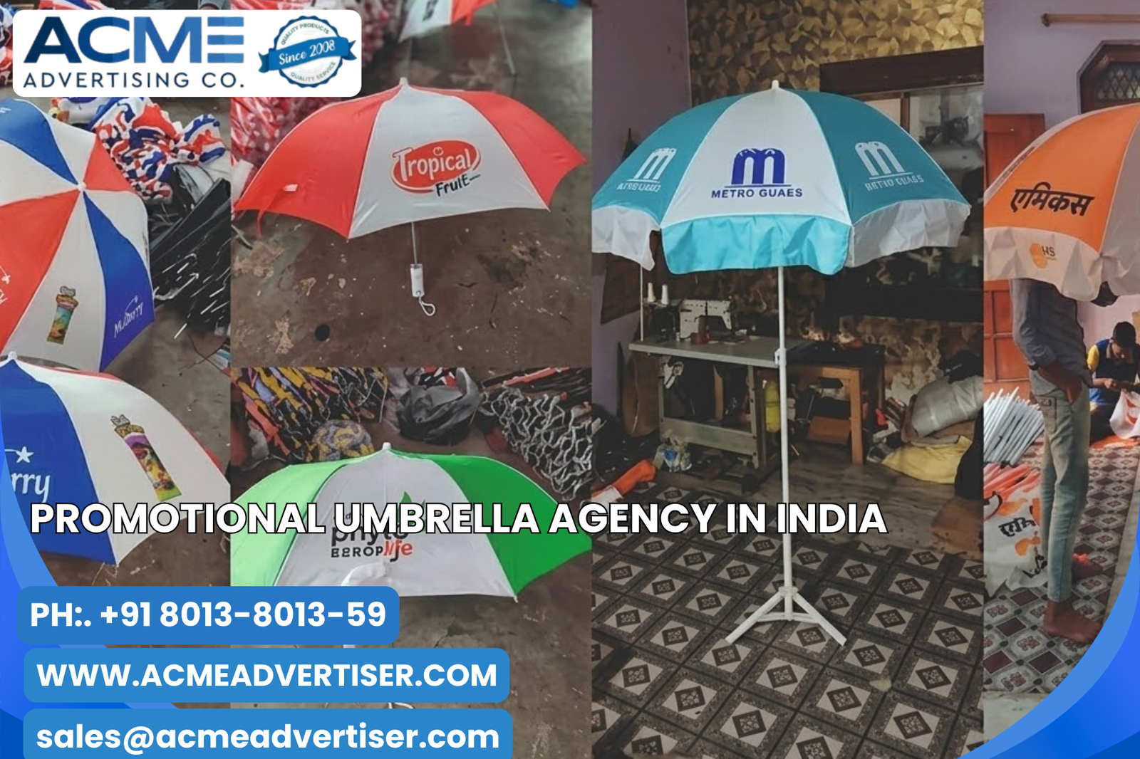 Promotional Umbrella Agency in India with Acme Advertising Co