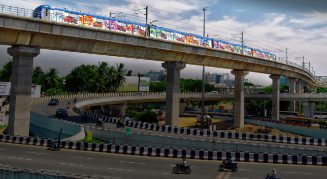 Metro Train Advertising In Adyar, Chennai - 