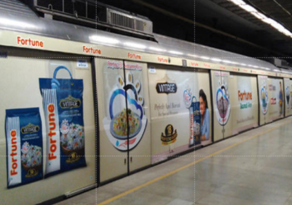 Metro advertising in Kalkaji Mandir in Delhi - 