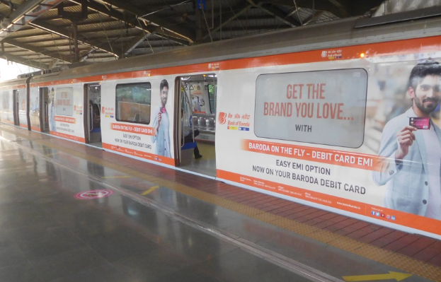 Metro advertising in Nehru Place in Delhi - 