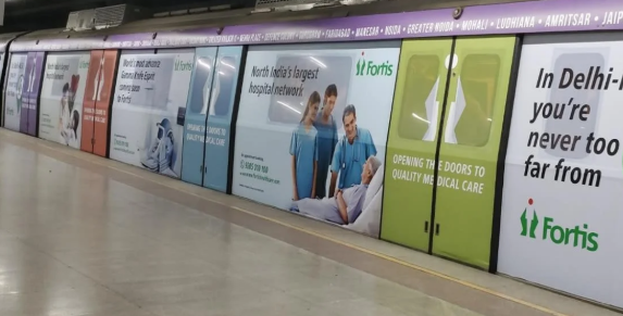 Metro advertising in Janpath in Delhi - 