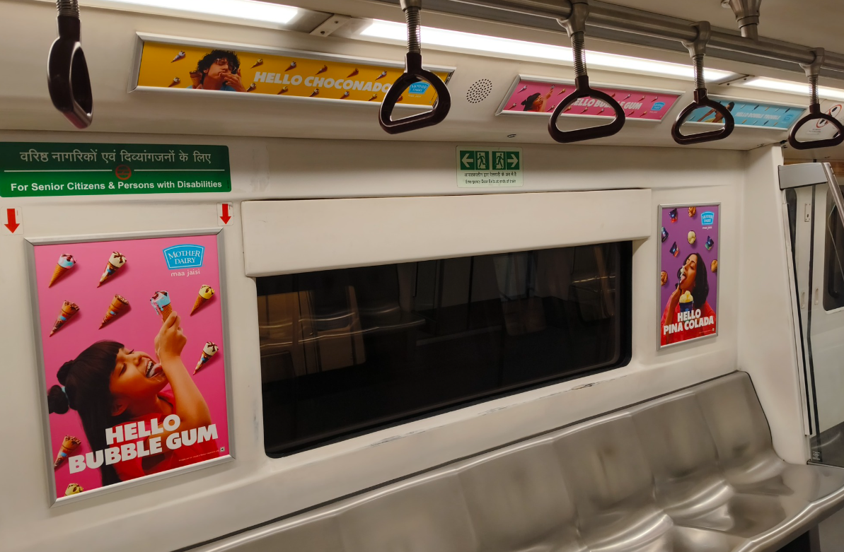 Metro advertising in Kashmere Gate in Delhi - 
