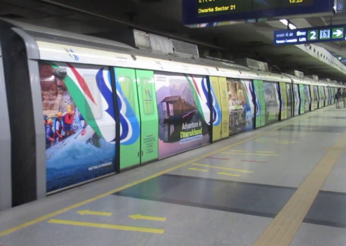 Metro advertising in Old Faridabad Metro Station - 