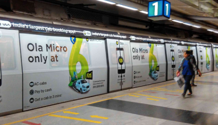 Metro advertising in Mohan Estate in Delhi - 
