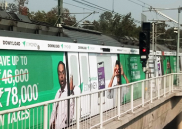 Metro advertising in Sarai in Delhi - 