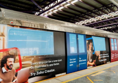 Metro advertising at Attiguppe metro station in Bengaluru - 