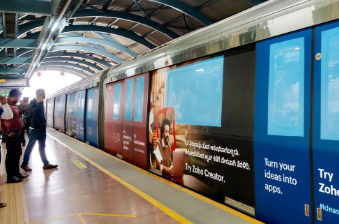 Metro advertising at Vijayanagar metro station in Bengaluru - 