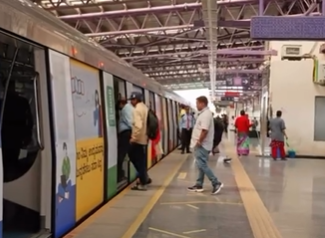 Metro advertising at Sir M Visvesvaraya Central College metro station in Bengaluru - 