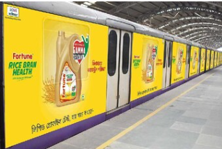 Metro advertising at Benniganahalli metro station in Bengaluru - 