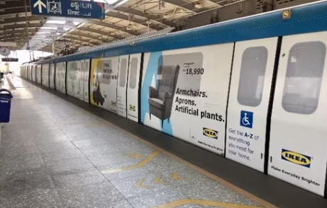 Metro advertising in JBS Parade Ground Hyderabad - 