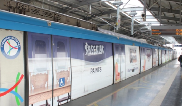 Metro advertising in Khairatabad Hyderabad - 