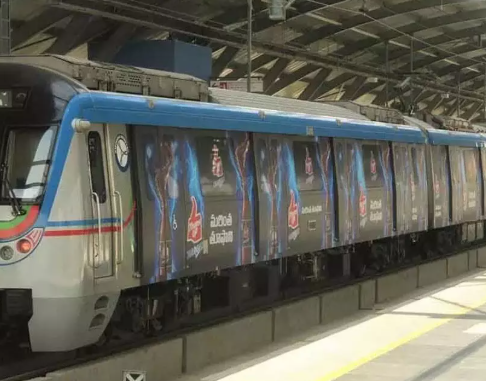 Metro advertising in MG Bus Station Hyderabad - 
