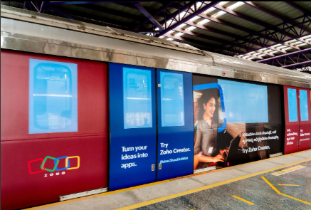Metro Wrap Advertising in Geeta Nagar Metro Station, UP - 