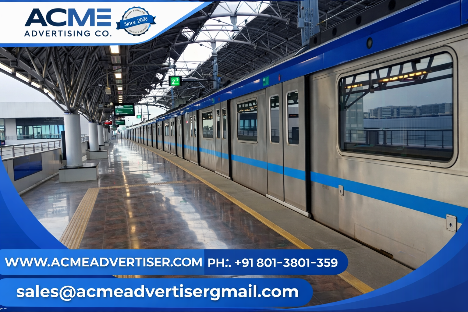 Inside Metro Train Adverting In Sholinganallur, Chennai,Tamil Nadu - 