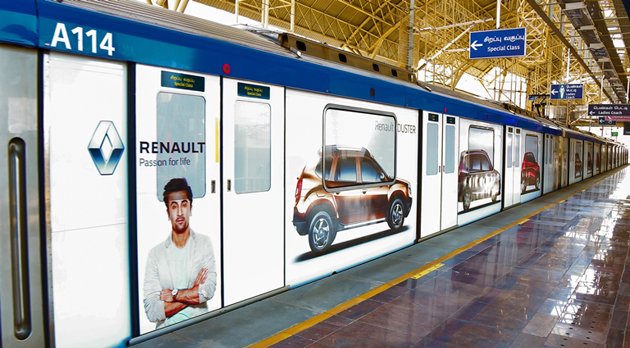 Metro Train Advertising in Arignar Anna Alandur Station, Chennai - 