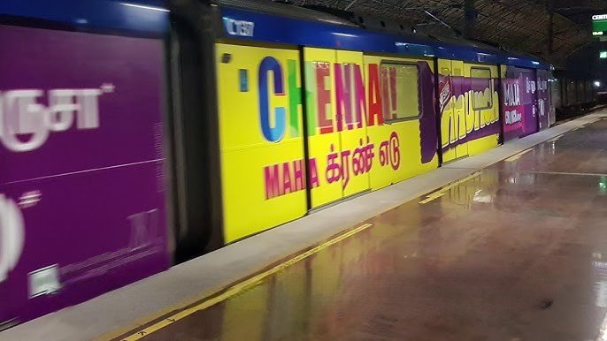 Metro Train Advertising in Egmore Station, Chennai - 