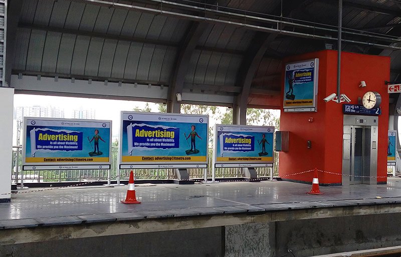 Metro Station Board advertising In Munirka, Delhi - 