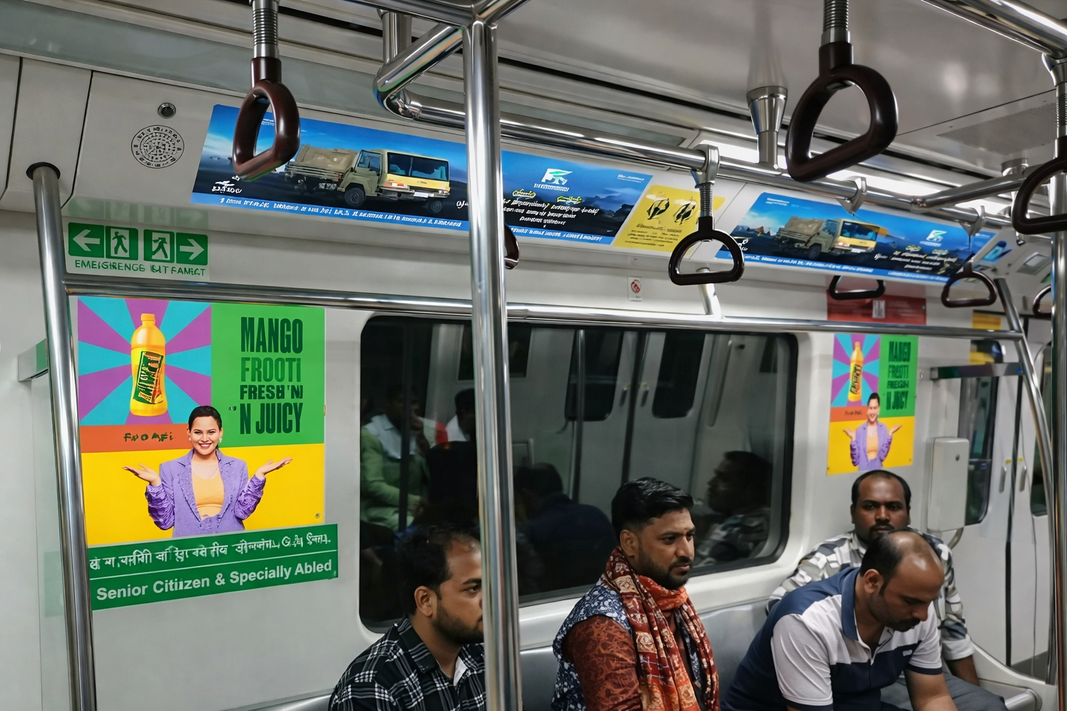 Metro inside advertising in Vivek Vihar, Jaipur - 