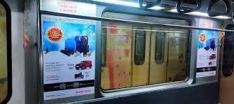 Interior metro advertising in Esplanade in Kolkata - 