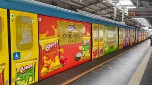 Full metro wrap advertising in Nadaprabhu Kempegowda, Bangalore - 