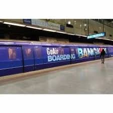 Metro advertising at Silk Institute metro station in Bengaluru - 