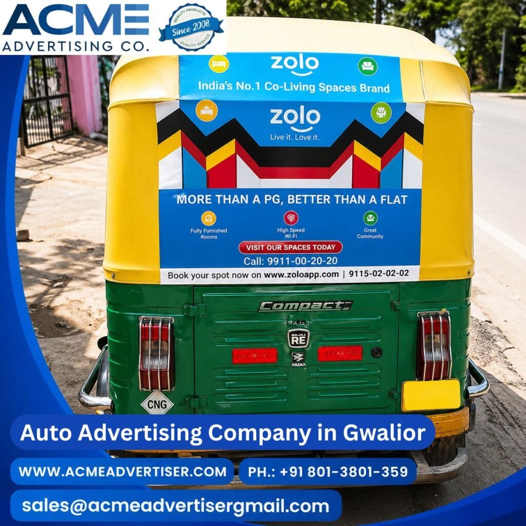 Auto Advertising Company in Gwalior Acme Advertiser Co.