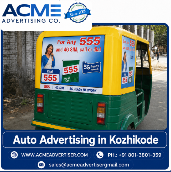 Auto Advertising in Kozhikode with branded auto rickshaw promotional campaign