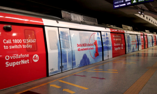 metro wrap advertising in india by acme advertising co.