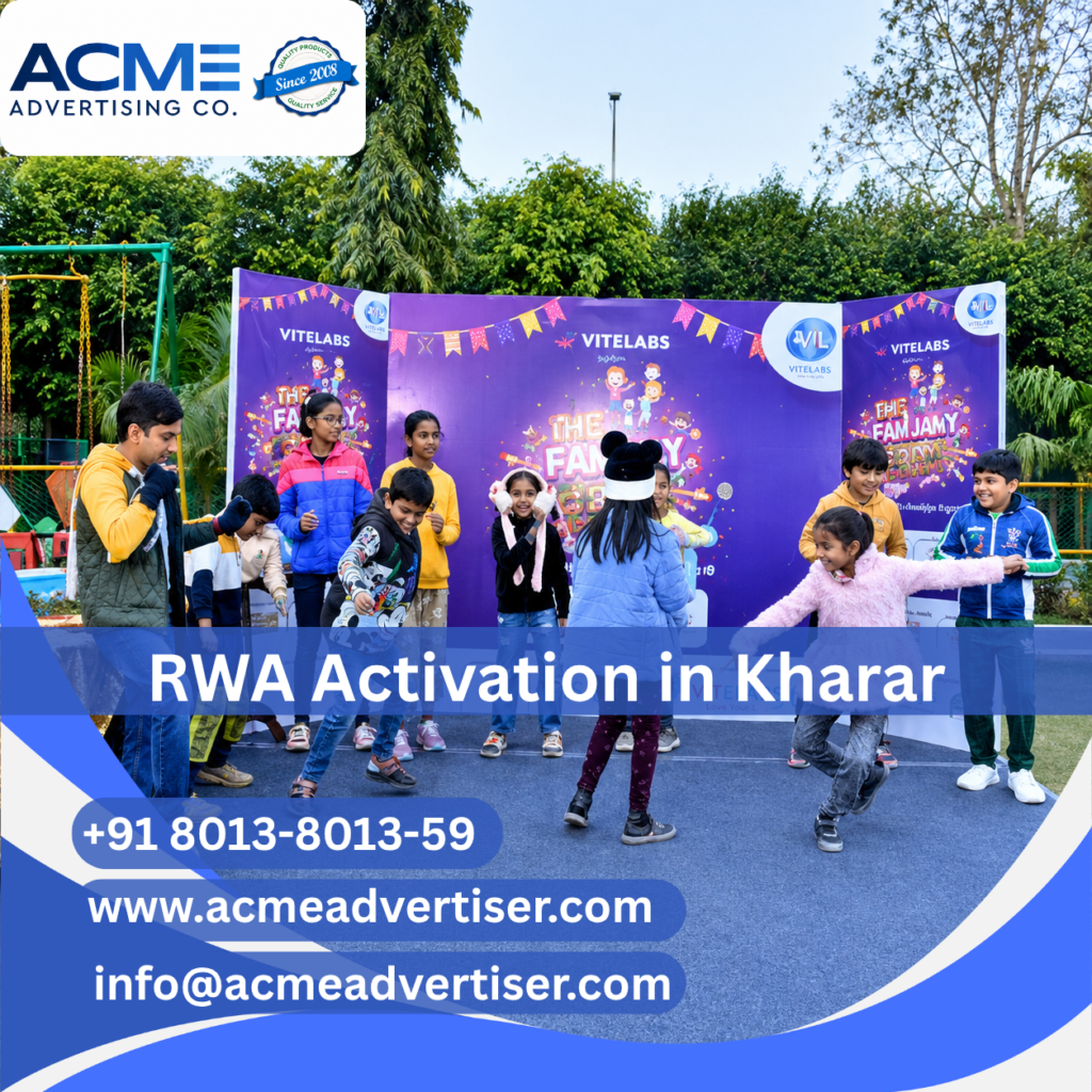 RWA activation and society branding campaign in Kharar by ACME Advertising Co.